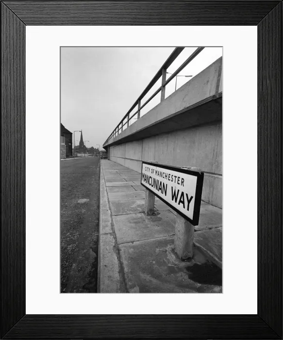 Framed Print : View of the new Mancunian Way motorway. 12th June 1967 Framed Print : View of the new Mancunian Way motorway. 12th June 1967
