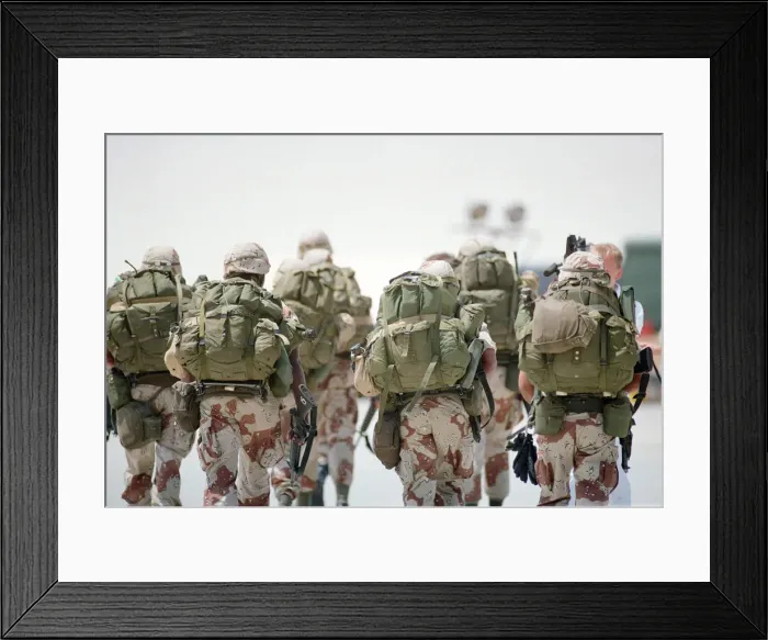 Framed Print : Operation Desert Shield, US Military forces at Dhahran Airbase, Saudi Arabia, August 1990 Framed Print : Operation Desert Shield, US Military forces at Dhahran Airbase, Saudi Arabia, August 1990