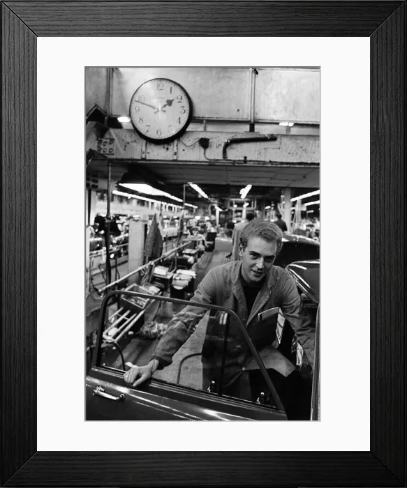Framed Print : The Austin Mini car assembly line night shift at Longbridge, Birmingham, West Midlands Framed Print : The Austin Mini car assembly line night shift at Longbridge, Birmingham, West Midlands
