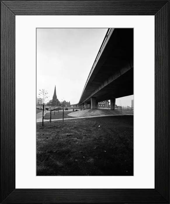 Framed Print : View of the new Mancunian Way motorway. 12th June 1967