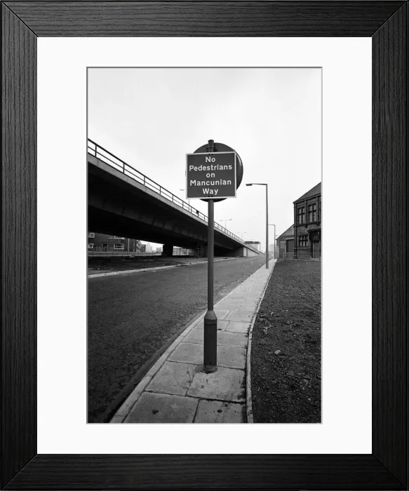 Framed Print : View of the new Mancunian Way motorway. 12th June 1967 Framed Print : View of the new Mancunian Way motorway. 12th June 1967