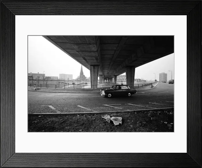 Framed Print : View of the new Mancunian Way motorway. 12th June 1967 Framed Print : View of the new Mancunian Way motorway. 12th June 1967