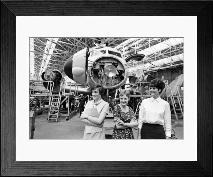 Framed Print : Production of the Hawker Siddeley 748 at Woodford Aerodrome, Greater Manchester