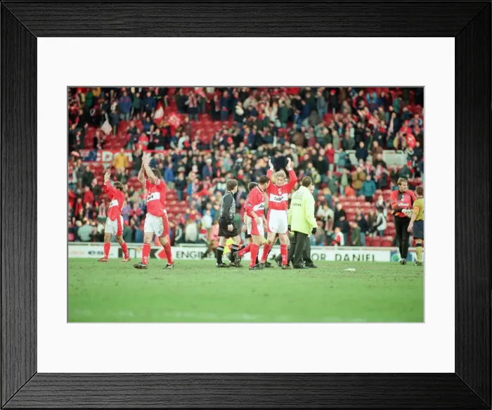 Framed Print : Middlesbrough against Sunderland at The Riverside Stadium, Middlesbrough