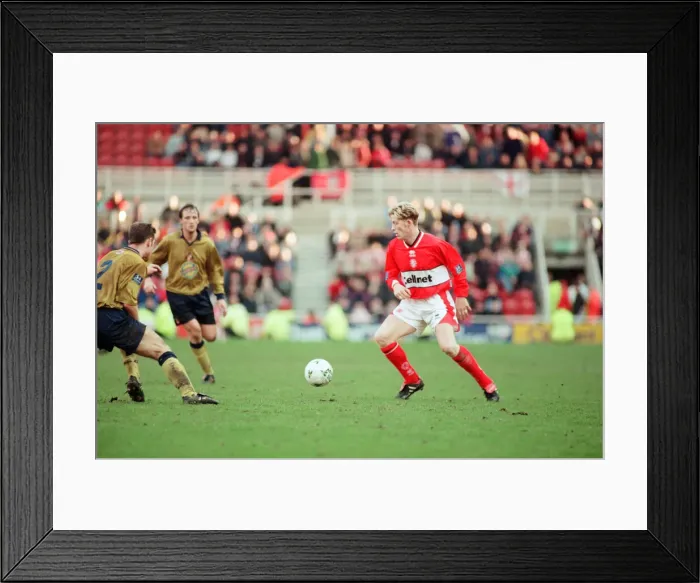 Framed Print : Middlesbrough against Sunderland at The Riverside Stadium, Middlesbrough