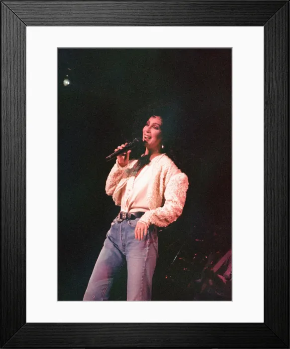 Framed Print : Cher, American singer, Heart of Stone Tour, concert at the NEC Arena, Birmingham