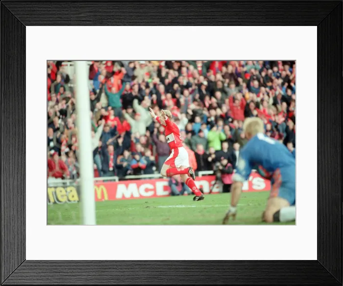Framed Print : Middlesbrough against Sunderland at The Riverside Stadium, Middlesbrough