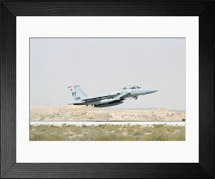 Framed Print : US Air Force F16 at Dhahran Air Base, Saudi Arabia, September 1990 Framed Print : US Air Force F16 at Dhahran Air Base, Saudi Arabia, September 1990