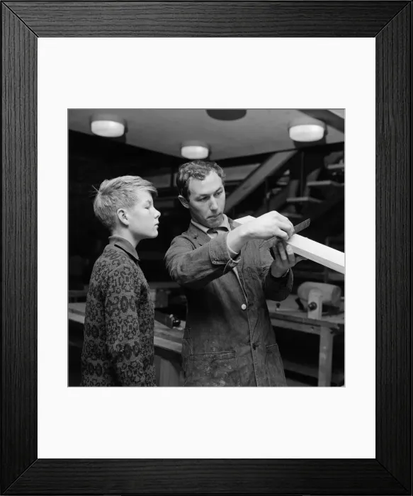Framed Print : Children being taught woodwork Birmingham Art Centre, Birmingham, West Midlands Framed Print : Children being taught woodwork Birmingham Art Centre, Birmingham, West Midlands