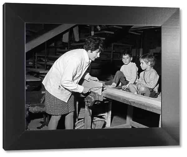 Children in a woodwork class, Birmingham Art Centre, Birmingham, West Midlands