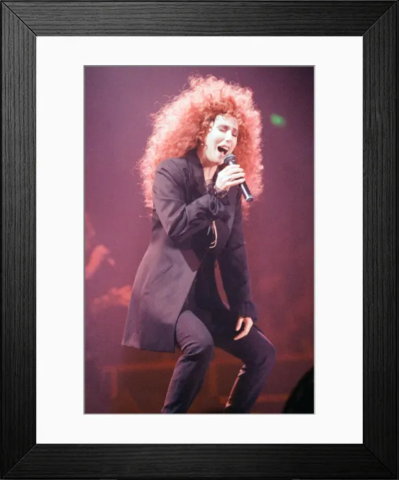 Framed Print : Cher, American singer, Love Hurts Tour, concert at Wembley Arena, London