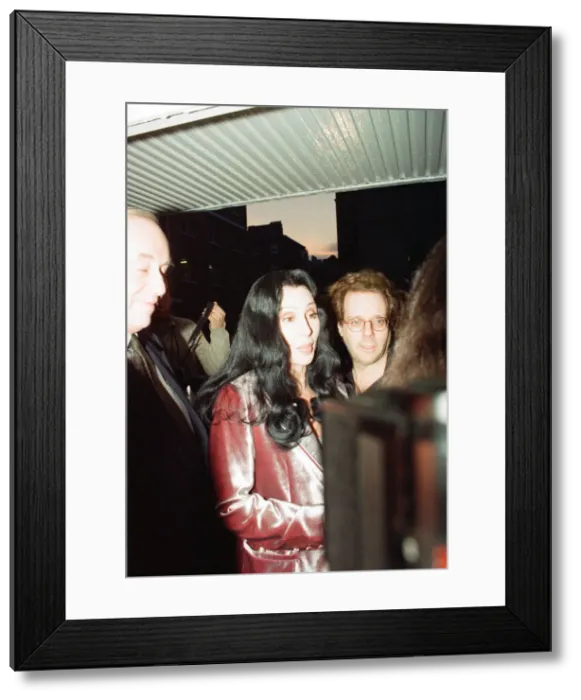 Framed Print : Cher, American singer and actress, at the Look Ahead hostel project in Dock Street Framed Print : Cher, American singer and actress, at the Look Ahead hostel project in Dock Street