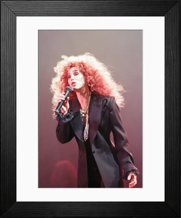 Framed Print : Cher, American singer, Love Hurts Tour, concert at NEC Arena, Birmingham Framed Print : Cher, American singer, Love Hurts Tour, concert at NEC Arena, Birmingham