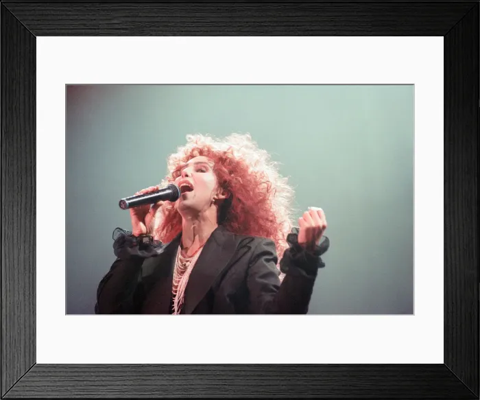 Framed Print : Cher, American singer, Love Hurts Tour, concert at NEC Arena, Birmingham Framed Print : Cher, American singer, Love Hurts Tour, concert at NEC Arena, Birmingham