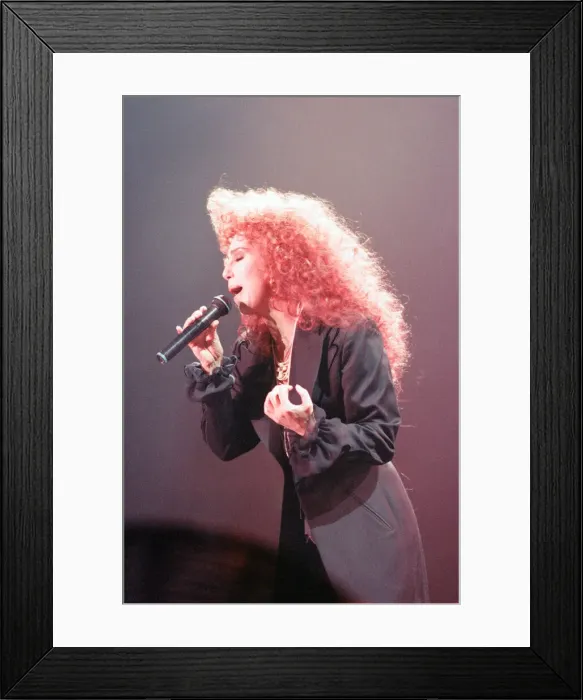 Framed Print : Cher, American singer, Love Hurts Tour, concert at NEC Arena, Birmingham Framed Print : Cher, American singer, Love Hurts Tour, concert at NEC Arena, Birmingham