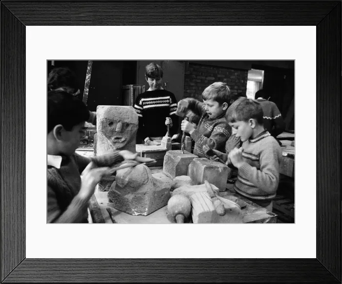 Framed Print : Families at Birminghams Art Centre, in the sculpture section Framed Print : Families at Birminghams Art Centre, in the sculpture section