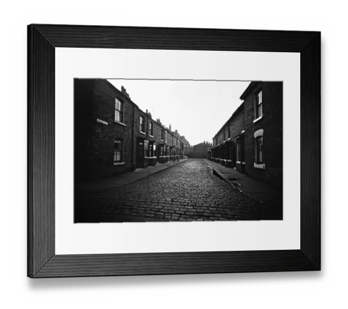 Framed Print : Archie Street, Manchester. Archie Street was the inspiration behind Coronation Street