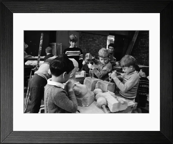 Framed Print : Families at Birminghams Art Centre, in the sculpture section Framed Print : Families at Birminghams Art Centre, in the sculpture section