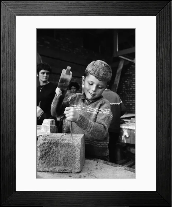 Framed Print : Families at Birminghams Art Centre, in the sculpture section Framed Print : Families at Birminghams Art Centre, in the sculpture section