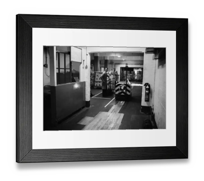 Framed Print : Cadbury s, Bournville, Birmingham, West Midlands. The robot tug which travels around Framed Print : Cadbury s, Bournville, Birmingham, West Midlands. The robot tug which travels around