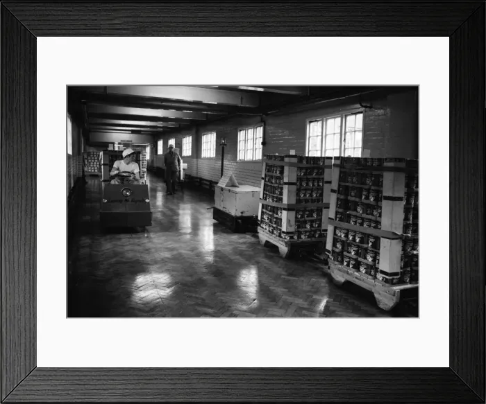Framed Print : Cadbury s, Bournville, Birmingham, West Midlands. The robot tug which travels around Framed Print : Cadbury s, Bournville, Birmingham, West Midlands. The robot tug which travels around