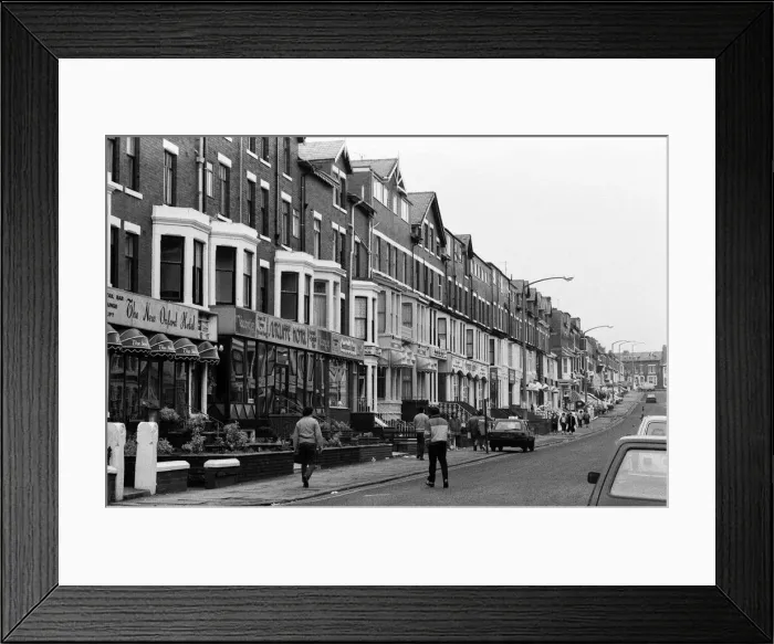 Framed Print : Boarding houses in Blackpool, Lancashire. 29th January 1987 Framed Print : Boarding houses in Blackpool, Lancashire. 29th January 1987