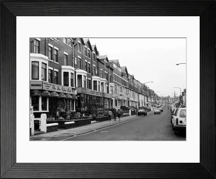 Framed Print : Boarding houses in Blackpool, Lancashire. 29th January 1987 Framed Print : Boarding houses in Blackpool, Lancashire. 29th January 1987