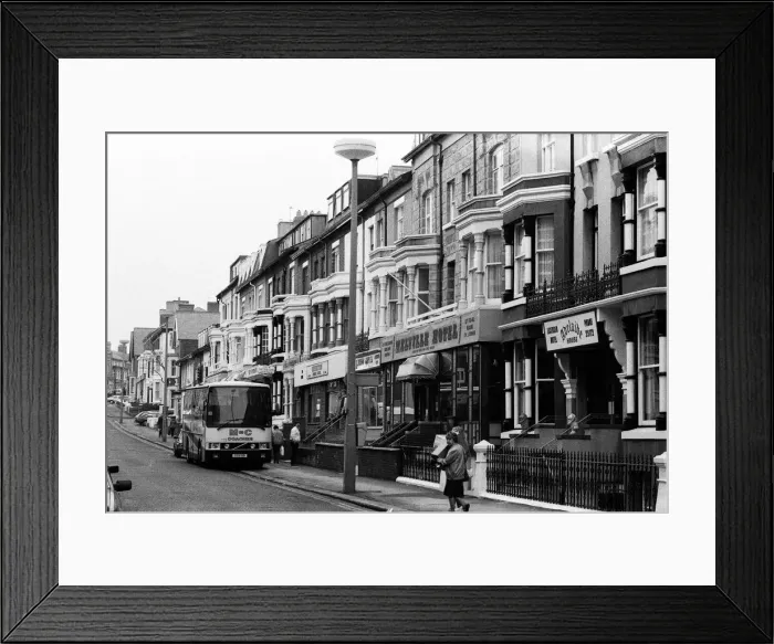 Framed Print : Boarding houses in Blackpool, Lancashire. 29th January 1987 Framed Print : Boarding houses in Blackpool, Lancashire. 29th January 1987