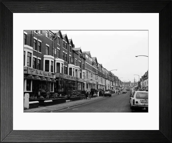 Framed Print : Boarding houses in Blackpool, Lancashire. 29th January 1987 Framed Print : Boarding houses in Blackpool, Lancashire. 29th January 1987