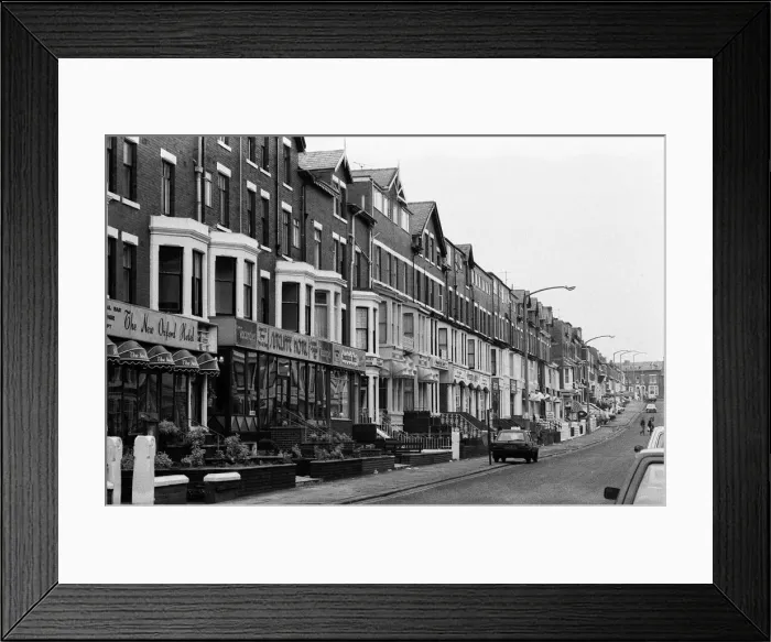 Framed Print : Boarding houses in Blackpool, Lancashire. 29th January 1987 Framed Print : Boarding houses in Blackpool, Lancashire. 29th January 1987