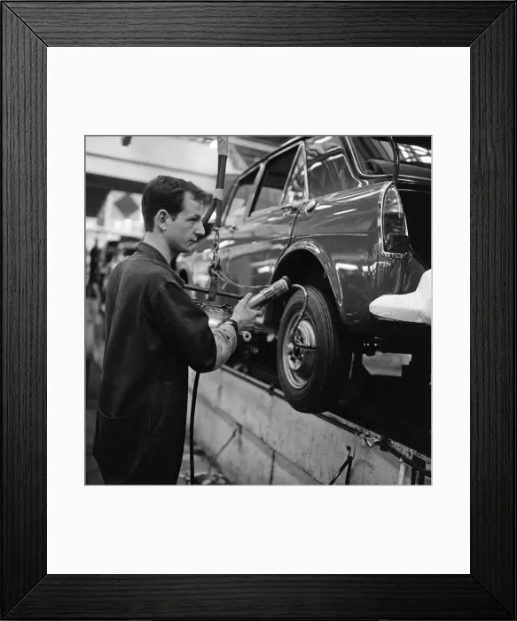 Framed Print : Employees at the BMC works at Longbridge, Birmingham, West Midlands. October 1967 Framed Print : Employees at the BMC works at Longbridge, Birmingham, West Midlands. October 1967
