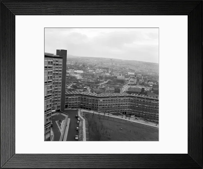 Framed Print : View of Park Hill flats, Sheffield. 2nd October 1967 Framed Print : View of Park Hill flats, Sheffield. 2nd October 1967