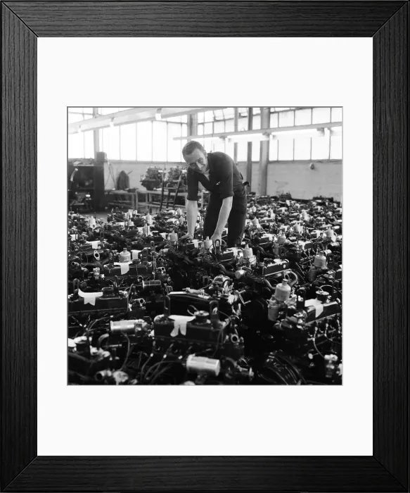 Framed Print : An employee at the BMC works at Longbridge, Birmingham, West Midlands. October 1967 Framed Print : An employee at the BMC works at Longbridge, Birmingham, West Midlands. October 1967