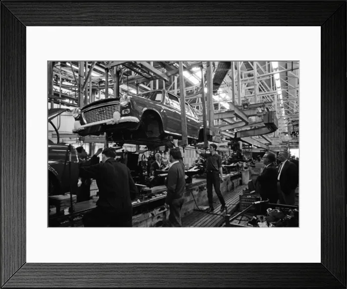 Framed Print : Employees at the BMC works at Longbridge, Birmingham, West Midlands. October 1967 Framed Print : Employees at the BMC works at Longbridge, Birmingham, West Midlands. October 1967