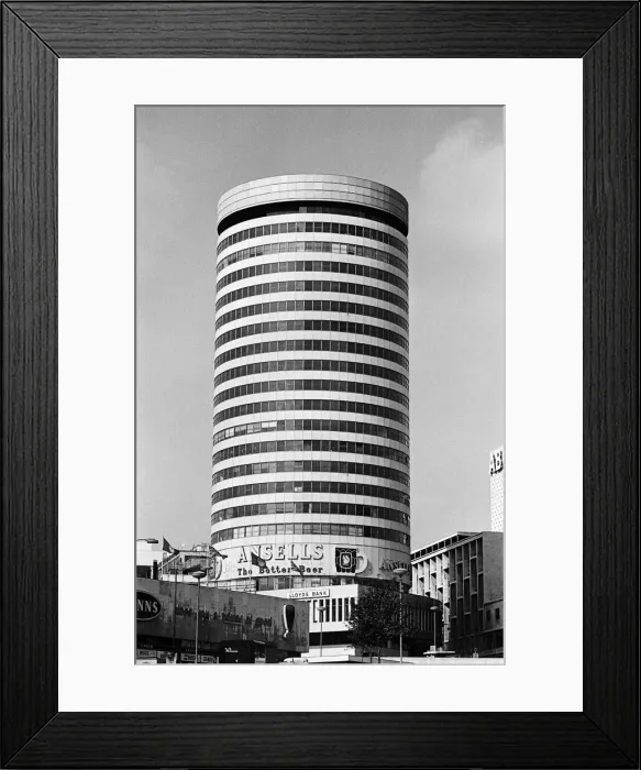 Framed Print : The Bull Ring area, showing the Rotunda building. Birmingham, West Midlands