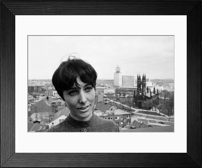 Framed Print : 22 year old Sandra Good pictured in Newcastle. April 1967 Framed Print : 22 year old Sandra Good pictured in Newcastle. April 1967