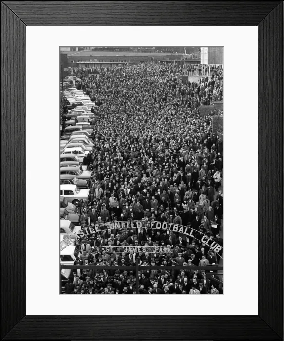 Framed Print : Fans outside St James Park, Newcastle United stadium, Newcastle upon Tyne Framed Print : Fans outside St James Park, Newcastle United stadium, Newcastle upon Tyne