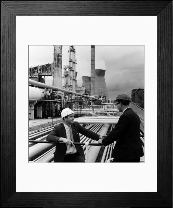 Framed Print : BP Llandarcy oil refinery, Swansea. 3rd August 1967