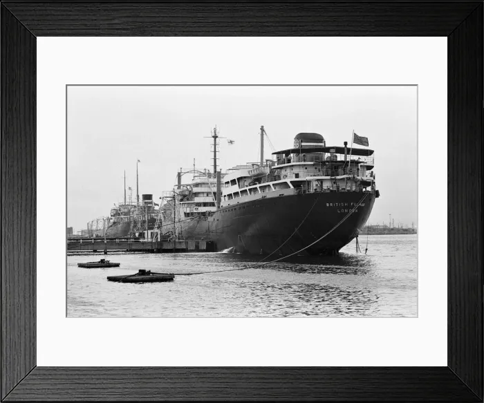 Framed Print : Swansea Docks, Wales. BP Tanker Fulmar enters the docks. 28th July 1967