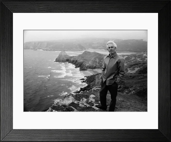 Framed Print : Poet Vernon Watkins on the cliffs near his home in Southgate, Swansea. 28th July 1967 Framed Print : Poet Vernon Watkins on the cliffs near his home in Southgate, Swansea. 28th July 1967