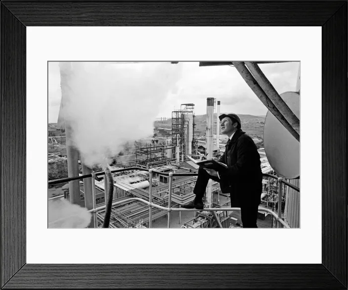 Framed Print : BP Llandarcy oil refinery, Swansea. Richard Kaiser, 24, Chemical Engineer Framed Print : BP Llandarcy oil refinery, Swansea. Richard Kaiser, 24, Chemical Engineer