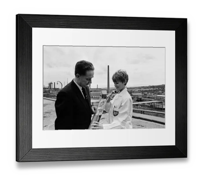 Framed Print : BP Llandarcy oil refinery, Swansea. Miss Marsha Griffiths, 23, Laboratory Assistant Framed Print : BP Llandarcy oil refinery, Swansea. Miss Marsha Griffiths, 23, Laboratory Assistant