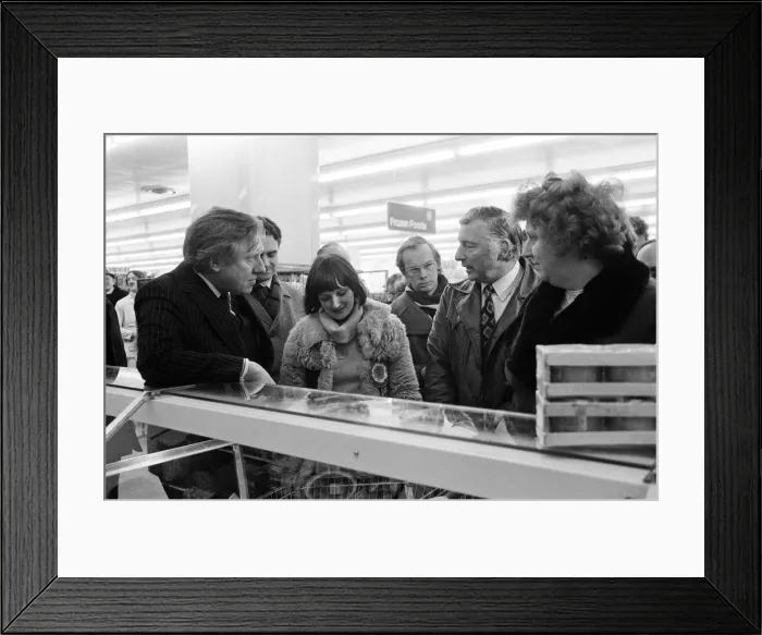 Framed Print : Secretary of State for Prices and Consumer Protection Roy Hattersley was a happy man Framed Print : Secretary of State for Prices and Consumer Protection Roy Hattersley was a happy man
