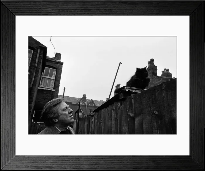 Framed Print : Member of Parliament for Birmingham Sparkbrook Roy Hattersley visits his constituency