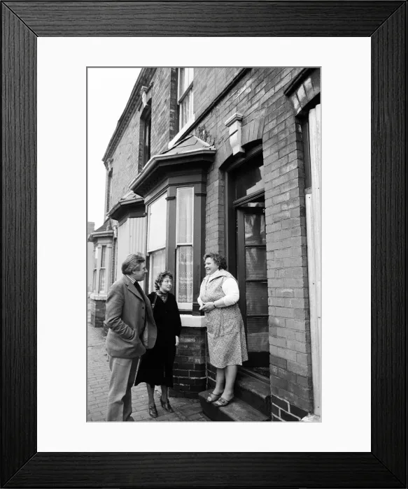 Framed Print : Member of Parliament for Birmingham Sparkbrook Roy Hattersley visits his constituency Framed Print : Member of Parliament for Birmingham Sparkbrook Roy Hattersley visits his constituency