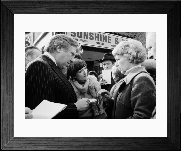 Framed Print : Secretary of State for Prices and Consumer Protection Roy Hattersley was a happy man Framed Print : Secretary of State for Prices and Consumer Protection Roy Hattersley was a happy man