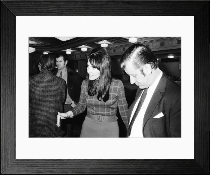 Framed Print : Julia and Eric Morley, British TV host and the founder of the Miss World pageant