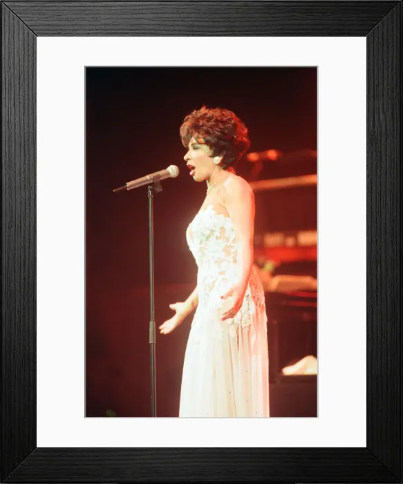Framed Print : An Audience with Shirley Bassey, Television Special at the Empire Theatre, Liverpool