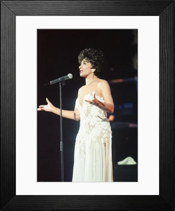 Framed Print : An Audience with Shirley Bassey, Television Special at the Empire Theatre, Liverpool