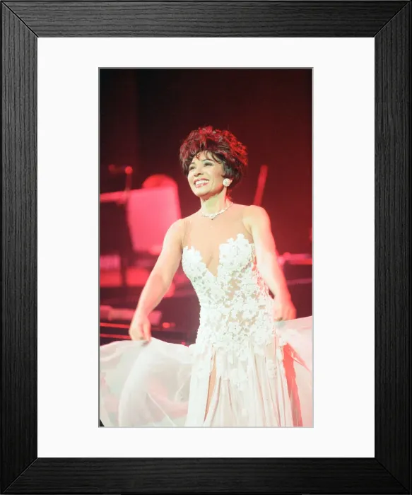 Framed Print : An Audience with Shirley Bassey, Television Special at the Empire Theatre, Liverpool